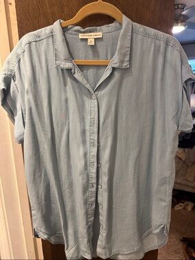 Alexander Jordan Light Blue Short-Sleeve Button-Down Shirt